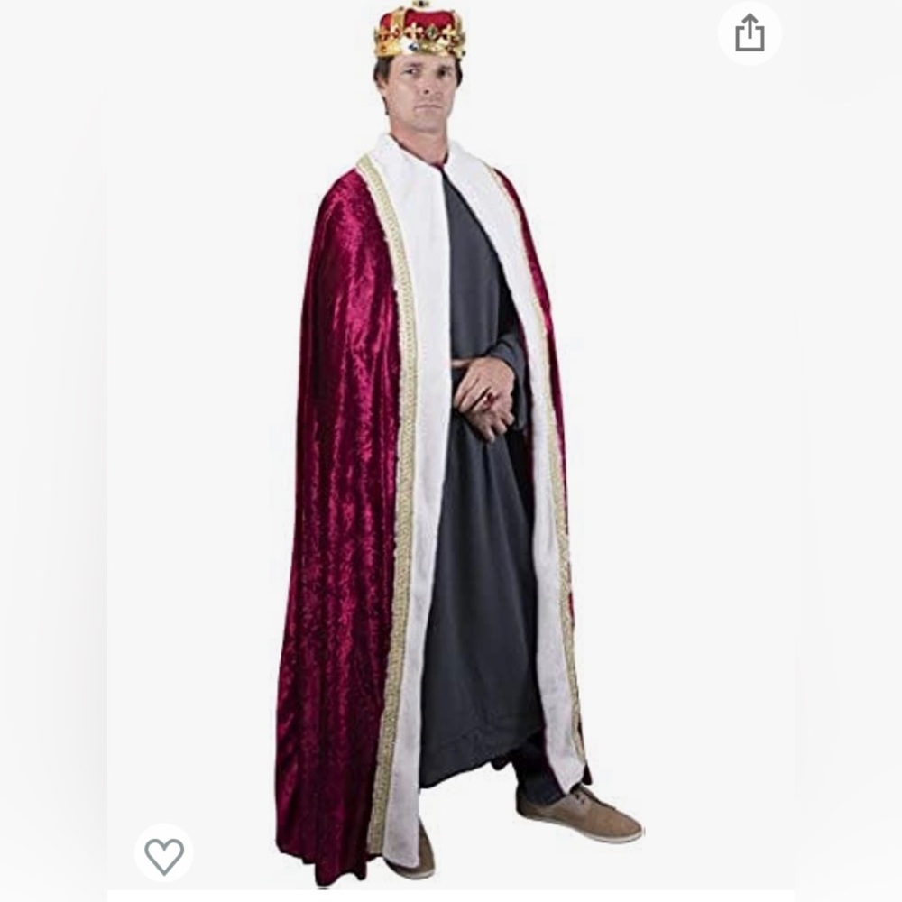 Kings red cape Halloween costume